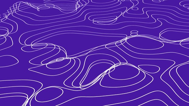 Purple 3D Topographic map background concept abstract background. Space Geography Wavy curve lines background