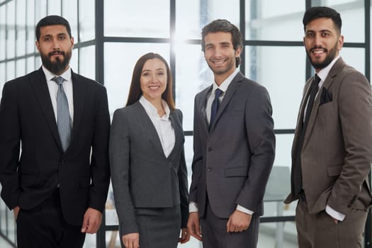 Group of startup entrepreneurs in modern office