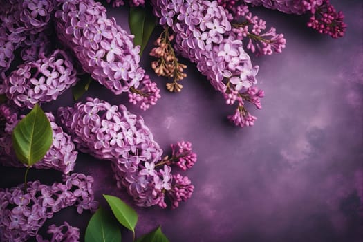 wallpaper floral greeting blossom garden beauty space spring tulip leaf flowers nature season beautiful blooming background summer copy closeup space purple green. Generative AI.