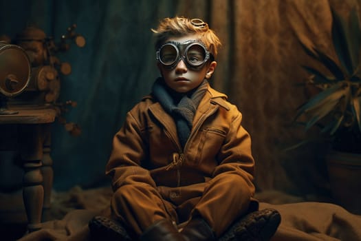 The Little Prince. Antoine Marie Roger de Saint Exupery. A timeless classic, a book, a story, for children and adults. Creative reproduction, young man, hero pilot.