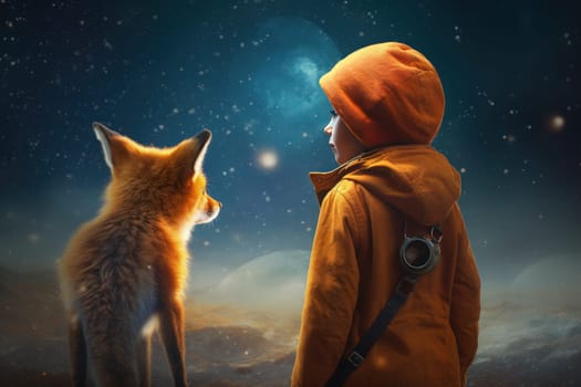 The Little Prince. Antoine Marie Roger de Saint Exupery. A timeless classic, a book, a story, for children and adults. Creative reproduction, young man, hero pilot.