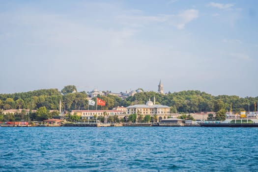 Topkapi Palace seen from the Bosporus. Istanbul, Turkey. Turkiye.