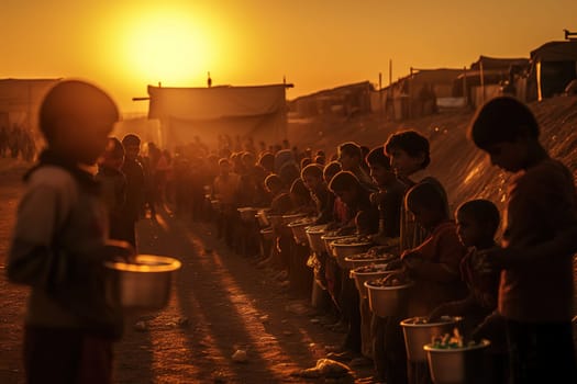 Refugee. Due to war, climate change, and global political issues, the refugee problem is gaining momentum. Hungry children, migrate to Europe, humanitarian demographic catastrophe. Crisis.