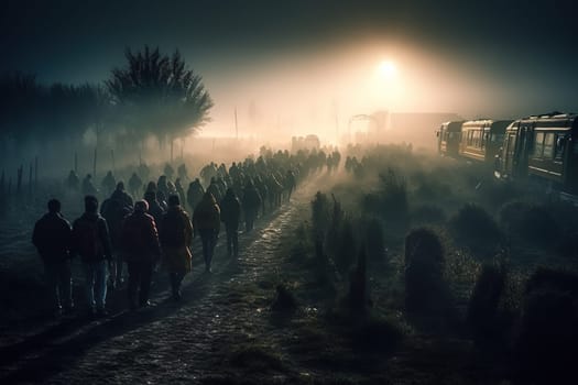 Refugee. Due to war, climate change, and global political issues, the refugee problem is gaining momentum. Hungry children, migrate to Europe, humanitarian demographic catastrophe. Crisis.