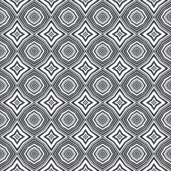 Mosaic seamless pattern. Black symmetrical kaleidoscope background. Retro mosaic seamless design. Textile ready favorable print, swimwear fabric, wallpaper, wrapping.