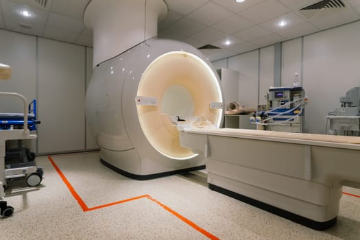 CT Computed tomography scanner in a hospital laboratory.