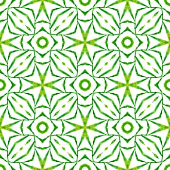 Summer exotic seamless border. Green exceptional boho chic summer design. Exotic seamless pattern. Textile ready brilliant print, swimwear fabric, wallpaper, wrapping.