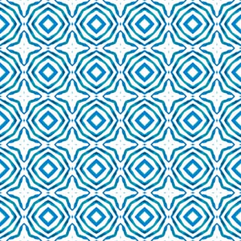 Mosaic seamless pattern. Blue cute boho chic summer design. Hand drawn green mosaic seamless border. Textile ready awesome print, swimwear fabric, wallpaper, wrapping.