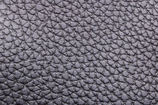 Close up of black leather material, macro photo