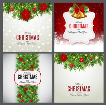 Merry Christmas and New Year Background. Vector Illustration EPS10