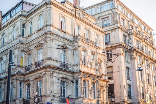 Istanbul architecture. Old buildings in the city center.