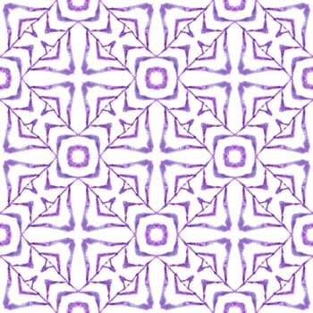 Textile ready adorable print, swimwear fabric, wallpaper, wrapping. Purple vibrant boho chic summer design. Striped hand drawn design. Repeating striped hand drawn border.