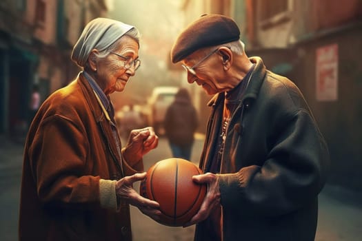 Old people healthy lifestyles, Gym, Fitness, doing sport, Elderly, people hiking and happy fitness , relax trekking together. Health, wellness , sport active lifestyle motivation with cardio