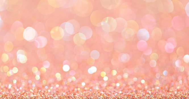 sparkles of rose glitter abstract background. Copy space. banner.