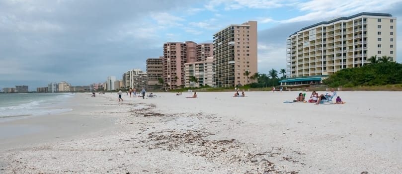 FLORIDA, USA - NOVEMBER 28, 2011: A wide sandy beach on the Gulf of Mexico in Florida