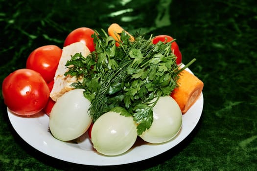a plant or part of a plant used as food, typically as accompaniment to meat or fish, such as a cabbage, potato, carrot, or bean