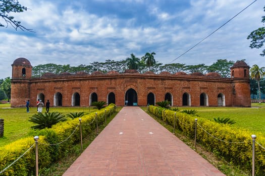 The Sixty Dome Mosque in  Khulna, Bangladesh, Selective Focus