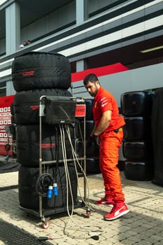 SOCHI, RUSSIA - 29 September 2019: Race Start at Formula 1 Grand Prix of Russia 2019. High quality photo