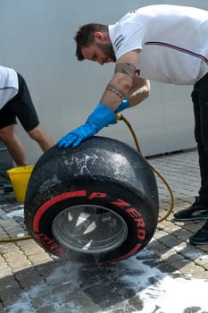 SOCHI, RUSSIA - 29 September 2019: Race Start at Formula 1 Grand Prix of Russia 2019. High quality photo