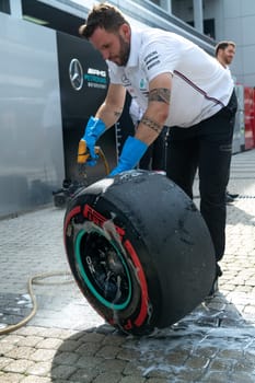 SOCHI, RUSSIA - 29 September 2019: Race Start at Formula 1 Grand Prix of Russia 2019. High quality photo