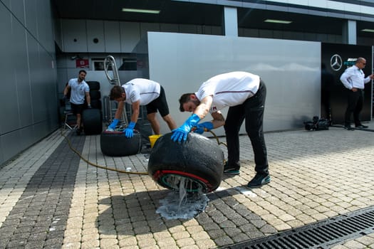 SOCHI, RUSSIA - 29 September 2019: Race Start at Formula 1 Grand Prix of Russia 2019. High quality photo