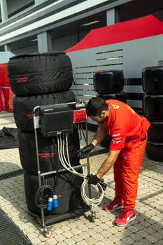 SOCHI, RUSSIA - 29 September 2019: Race Start at Formula 1 Grand Prix of Russia 2019. High quality photo