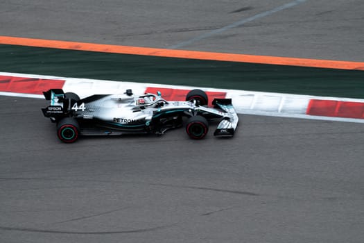 SOCHI, RUSSIA - 29 September 2019: Race Start at Formula 1 Grand Prix of Russia 2019. High quality photo