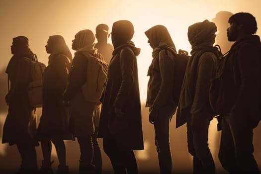 Refugee. Due to war, climate change, and global political issues, the refugee problem is gaining momentum. Hungry children, migrate to Europe, humanitarian demographic catastrophe. Crisis.