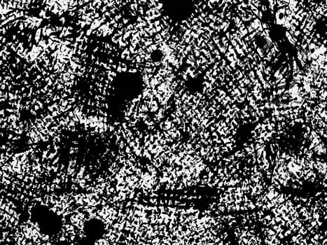 background Black and white grunge. Distress overlay texture. Abstract surface traces of burlap fabric dust and rough dirty wall background concept. Distress illustration simply place over object to create grunge effect .