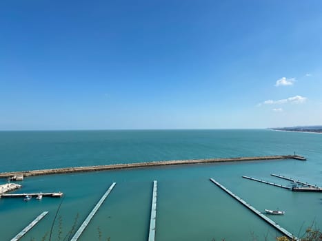 View of Adriatic Sea from Numana Italy video footage