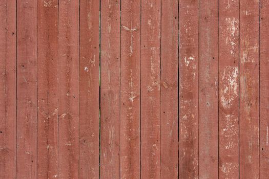 close-up full frame background and texture of brown painted wood fence or shed wall with vertical planks pattern