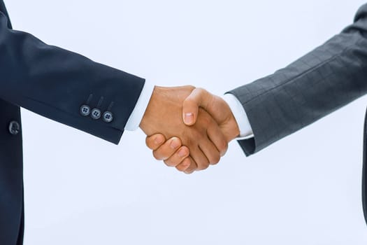 Investor and contractor shaking hands