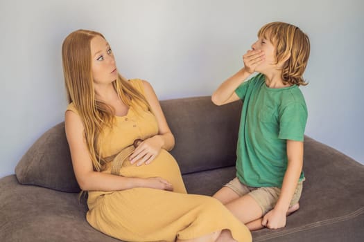 The eldest son came from school and brought the infection. Son sneezes on pregnant mother. Colds and infections in pregnant women.
