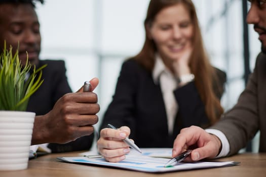 Business people in the office at the meeting