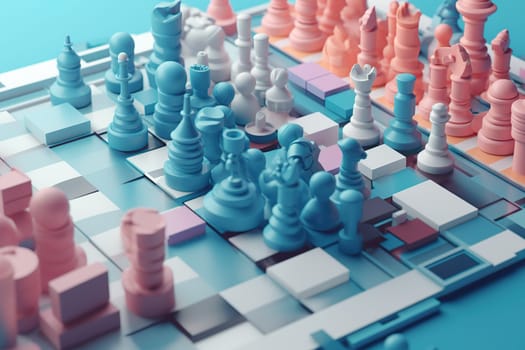 planning strategy with chess figures. High quality photo
