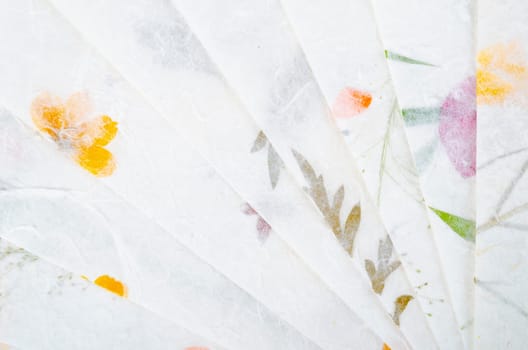 Stack of different Dried Flowers Handmade Recycled Paper.