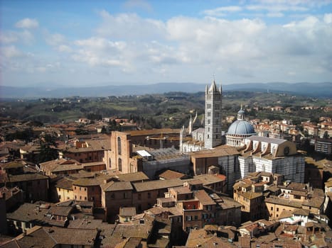 Panoramic view of Siena, Tuscany, Italy