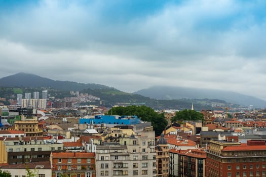 Panorama of the city of Bilbao top view, Basque Country, Spain