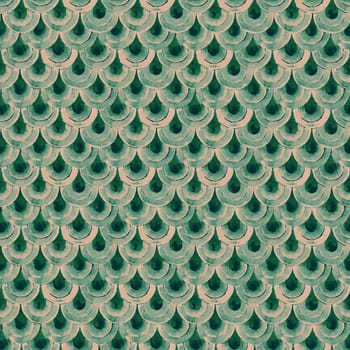 Japanese seamless pattern with scales. Geometric pattern. Fish scale pattern.