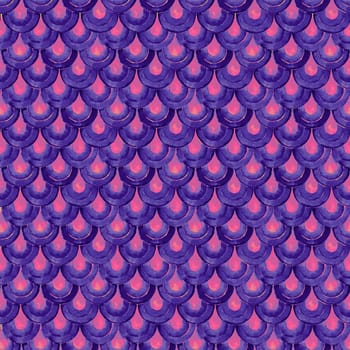 Japanese seamless pattern with scales. Geometric pattern. Fish scale pattern.