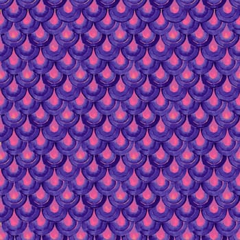 Japanese seamless pattern with scales. Geometric pattern. Fish scale pattern.