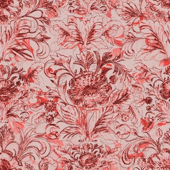 seamless traditional floral pattern on background