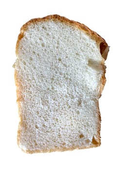 a piece of white bread on a white background.