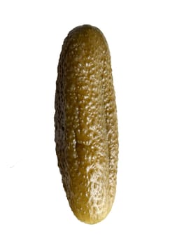 small pickles on a white background.