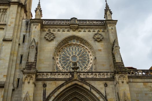 Saint James cathedral in the spanish city Bilbao, Spain