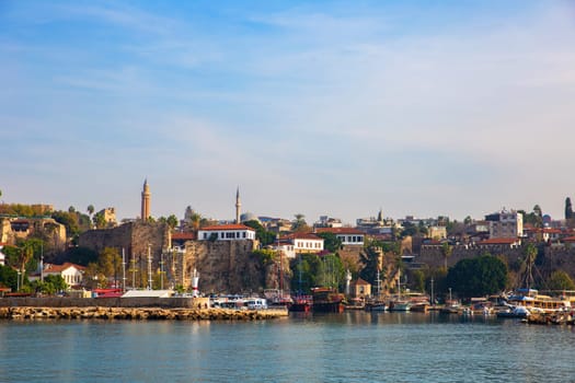 The Kaleici area is the historic city center and a popular tourist attraction in Turkey. Kaleici old town in Antalya.