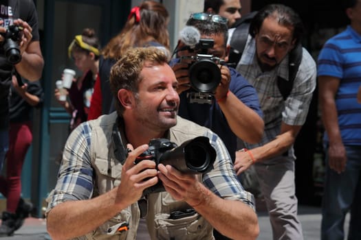 Gabriel Soto at work in Mexico City, Mexico City, Mexico, September 17 2019. Filming a telenovela.
