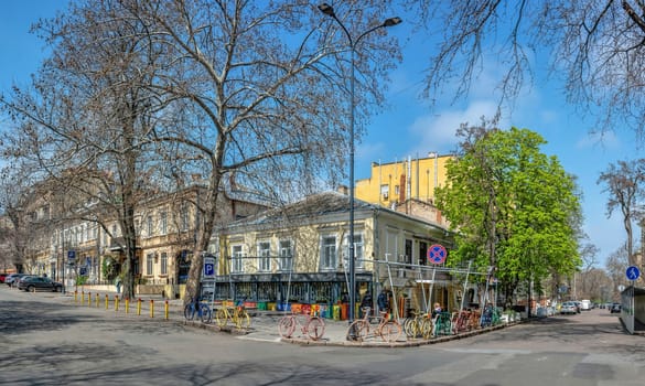 Odessa, Ukraine 15.04.2023. Gogol street in Odessa, Ukraine, on a sunny spring day