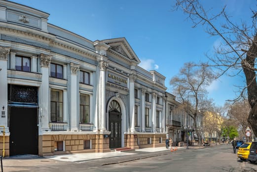 Odessa, Ukraine 15.04.2023. Historical building on the Gogol street in Odessa, Ukraine, on a sunny spring day