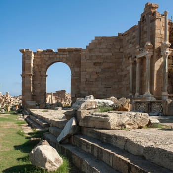 The the Baths of adriano in Leptis Magna